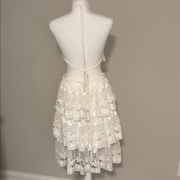 NWT FARM rio white richilier midi dress size small - Picture 4 of 8